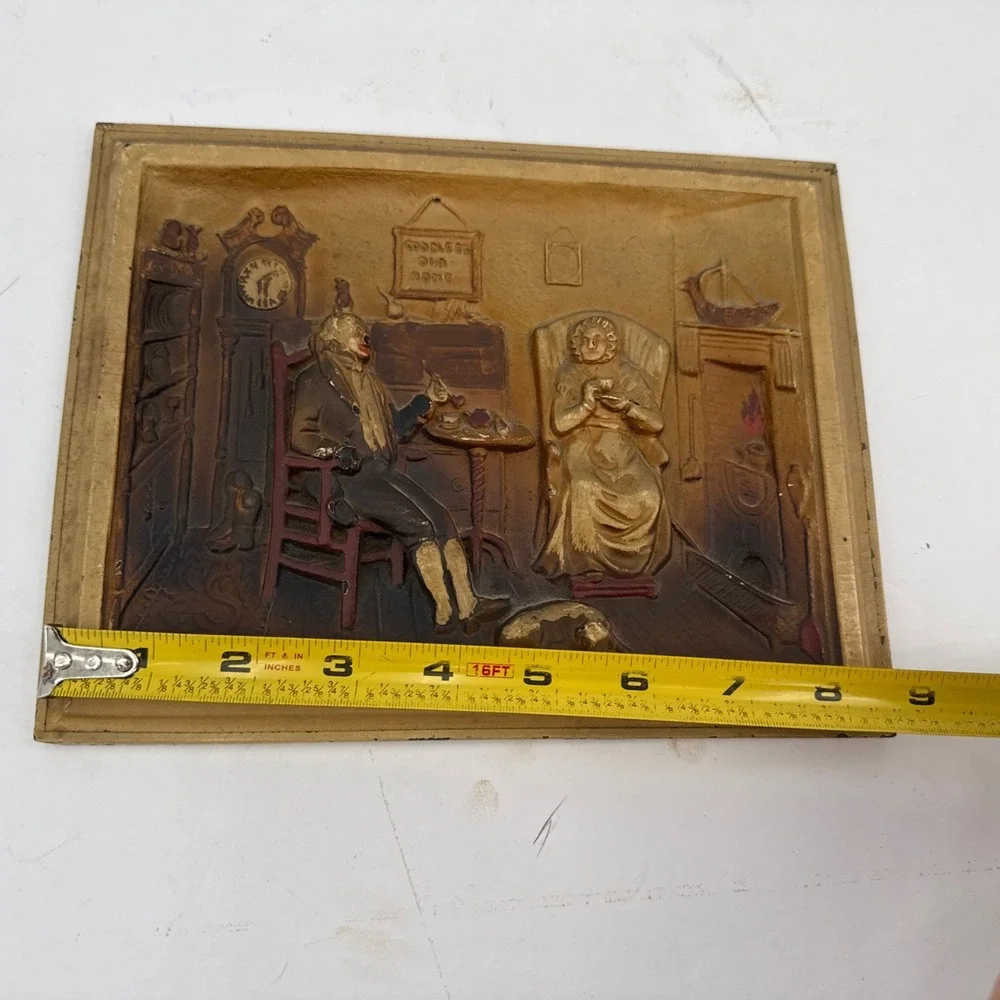 Vintage Zinkote Zinser Co Chicago 3D Wall Plaque 